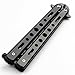 Icetek Sports Metal Practice Balisong Butterfly Trainer Knife, Black