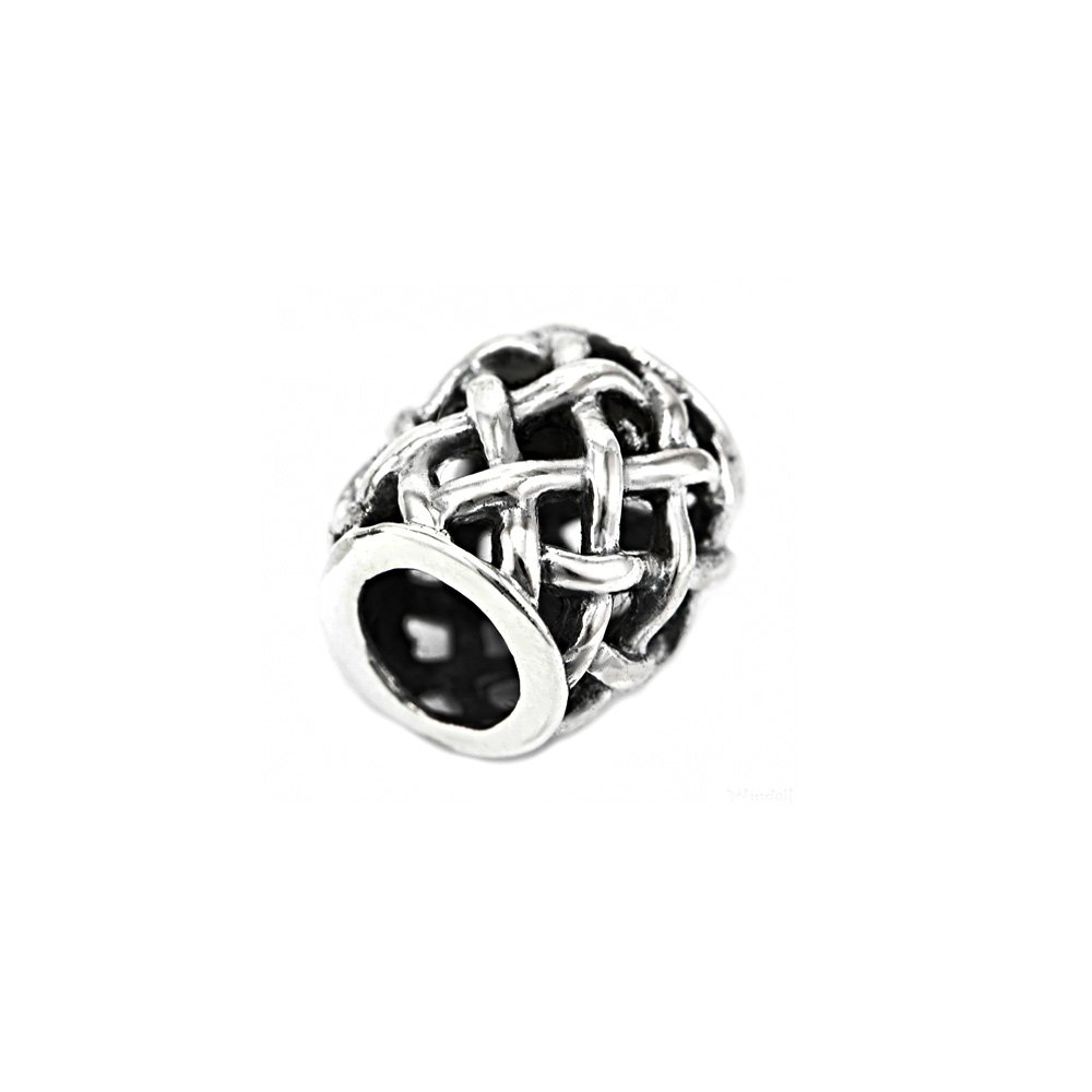 NKlaus hair jewellery beard bead Ragnar net 925 sterling silver curly bead 6983