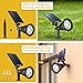 VicTsing 4 Pack Solar Spotlights, 2-in-1 Waterproof Outdoor Adjustable 4 LED Landscape Solar Lights Wall Light for Driveway, Yard, Lawn, Garden,Pathway, Pool-Warm Light