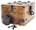 Pirate Treasure Chest Large Wooden Box Iron Skeleton Lock Wood Storage Decorative Keepsake Chests 6.5x4x3.5 Well Pack Box