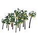 KRISMYA Miniature Plastic Palm Trees Fairy Garden Landscape Bonsai Decor (12 Palm Trees)