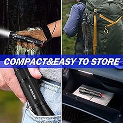 RECHOO Tactical Flashlights 2 Pack, Bright Zoomable