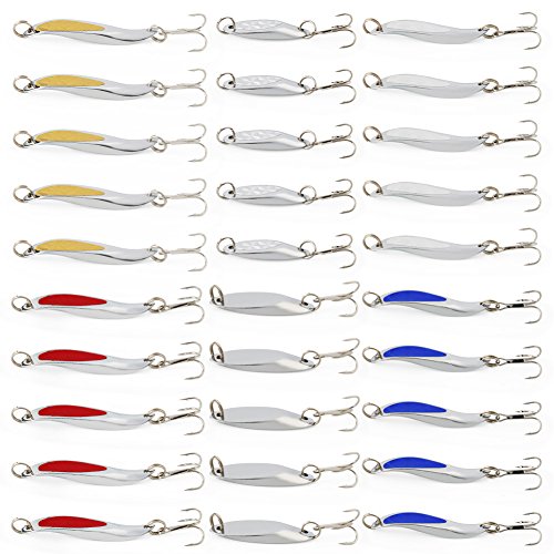 Sougayilang Fishing Spoons Lure, Casting Fishing Lures Blade Baits