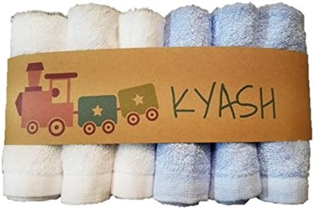 KyAsh Bamboo Cotton Baby Washcloths (pack of 6) (blue)