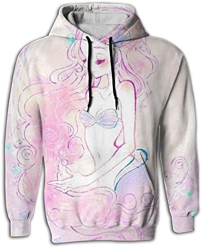 Jul Mermaid Tail Men's Novelty Fit Long Sleeve Hoodie Waterproof For Jogger Sportswear