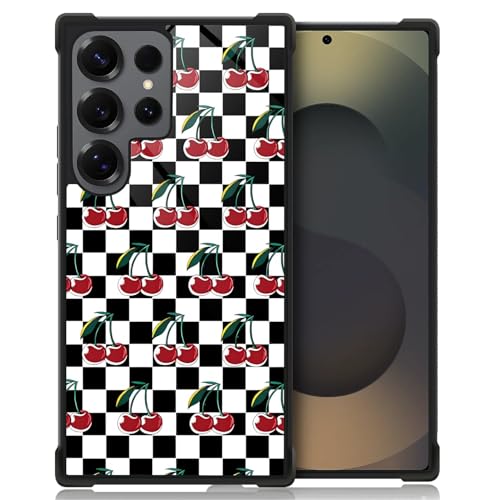 Zeggi Case for Samsung Galaxy S25 Ultra,Cherry Grid Four Corner Airbag Protection Design Soft Silicone Frame Personalized Pattern Case Compatible with Samsung Galaxy S25 Ultra for Women at Amazon