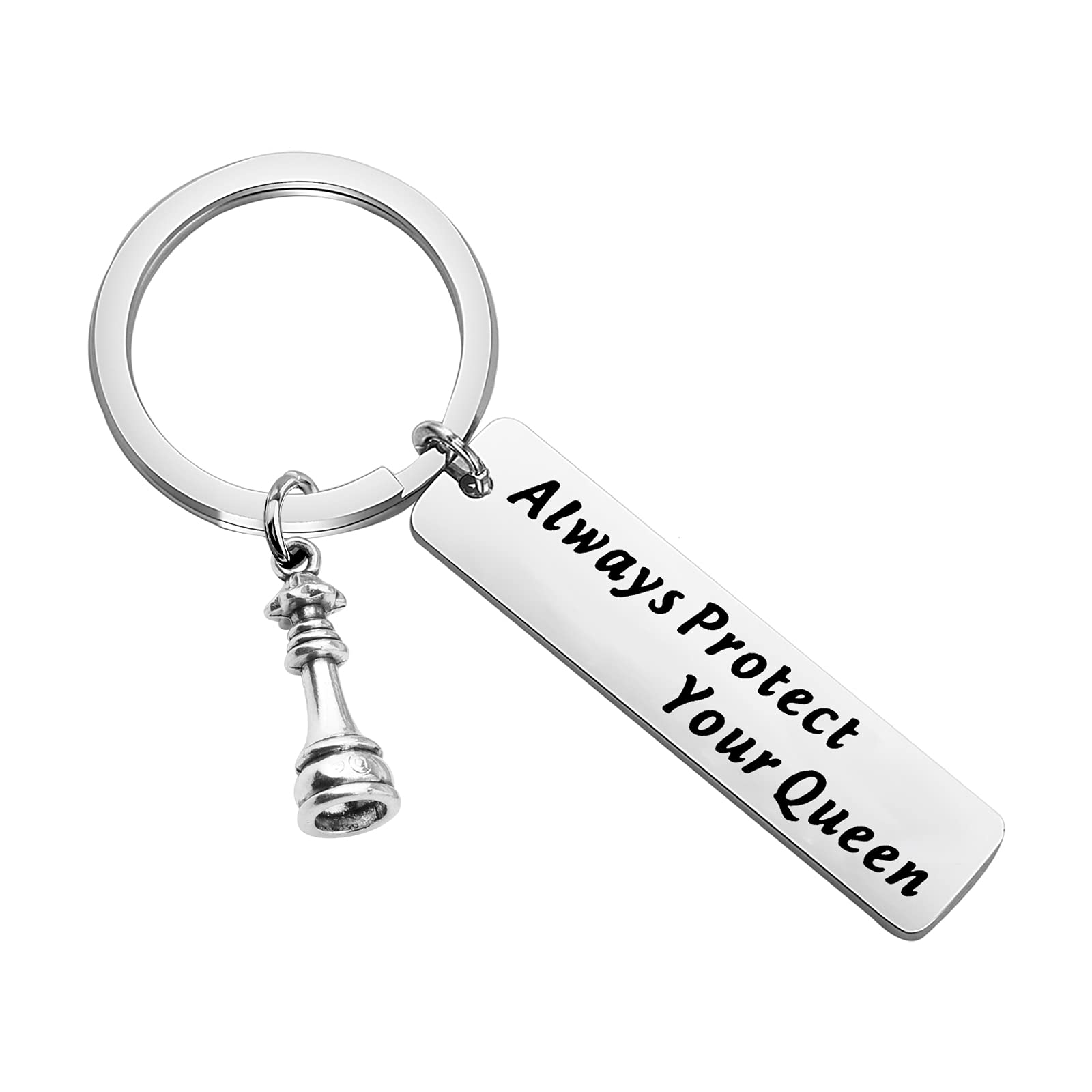 Chess King Chess Lovers Keychain Gift Always Protect Your King/Keychain Chess Jewelry (Protect Your k EU)