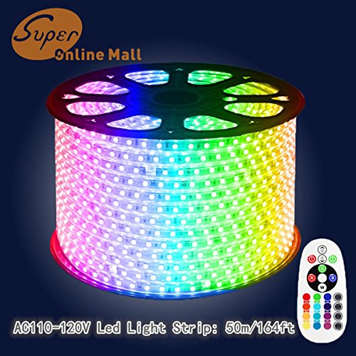 SuperonlineMall™ AC 110-120V Flexible RGB LED Strip Lights ... 120v ac plug wiring 