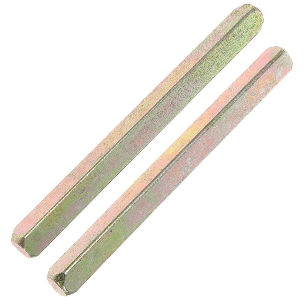 OSALADI Metal Door Spindles 2pcs Spare Door Handle Spindle Bar R 75mm Antique Straight Combination Spindle Replacement Door Handle Spindle for Doorknob Hardware 7.5X0.8cm