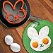 Tenta Kitchen Silicone Egg Ring Mold, Pancake Mold Set -Rabbit, Owl and Skull (Pack of 3)