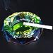 Kaforise Crystal Outdoors Indoors Cigarette Ashtray Ash Holder Case, Colorful Pattern Home Office Tabletop Beautiful Decoration Craft (bling bling 03)
