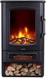 Neo 1000/2000W Freestanding Electric Fire Stove Heater Black view 8