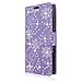 LG G4 Case - Cellularvilla Diamond Glitter Sparking Pu Leather Wallet Flip Open Pocket Credit/id Card Slots/Holder & Wrist Strap Case Cover for LG G4 (Purple Glitter)