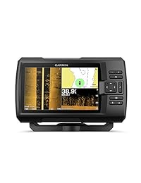 Garmin Striker 7sv con transductor, 7 "GPS Fishfinder con Chirp Tradicional, ClearVu y SideVu Transning Sonar Transductor y software incorporado de mapeo de contornos Quickdraw