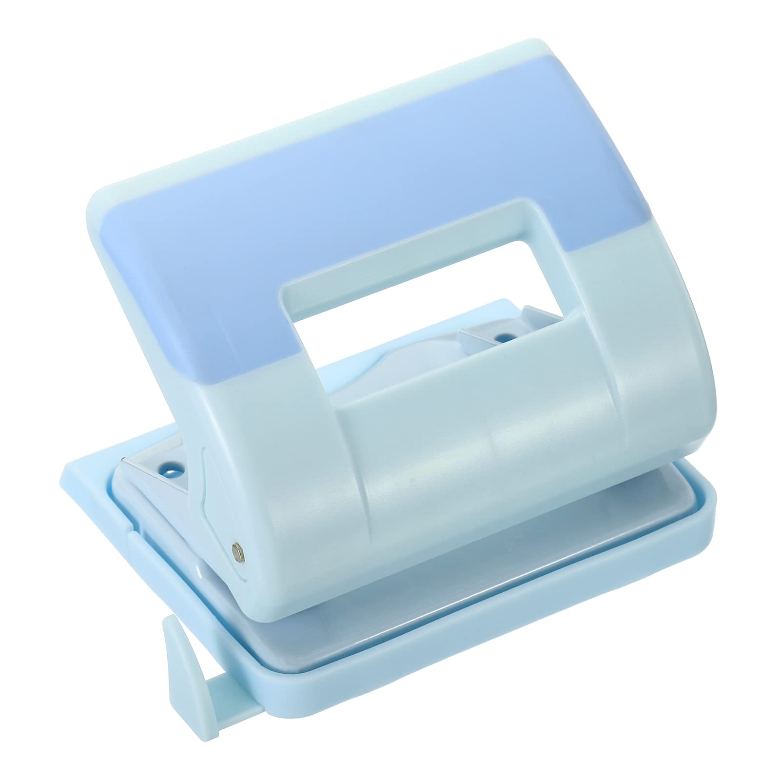 PATIKIL 1/4" 2 Hole Paper Punch, Metal Hole Puncher 8 Sheet Punch Capacity Adjustable Hole Punch for Office Home Supplies, Blue