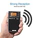 AM FM Radio - Portable Radio with Alarm Clock and Sleep Timer, Digital Tuning Stereo Radio with 3.5mm Headphone Jack for Walking Jogging Gym Camping (Black)