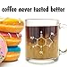 Caffeine Molecule - Glass Coffee Mug - Makes a Great Gift Under $15 for Science Buffs!