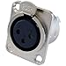 GLS Audio XLR Female Jack 3 Pin - Panel Mount Jacks D Series Size XLR-F - 20 Pack