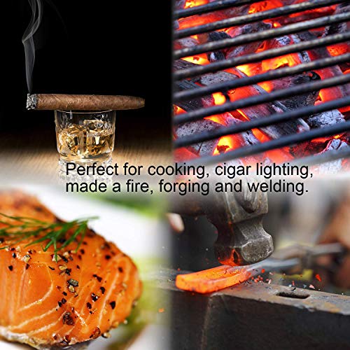 Cooking Torch Lighter Kitchen Butane Torch Culinary Torch Refillable Adjustable Flame Lighter with Safety Lock for DIY, Creme, Brulee, BBQ and Baking, BUTANE GAS NOT INCLUDED - Thumbnail 5