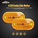 Partsam 5pcs Amber LED Marker Light [DOT Certified], Side Marker Clearance Lights with Reflex Lens for Trailer RV Camper Motorhome, Surface Mount
