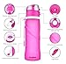 Jerrybox Collapsible Water Bottle - 750ml, Silica Gel, Medical Grade, BPA Free, FDA Approved, Leak Proof Silicone Foldable Sports Bottle, for Sports, Outdoor, Travel, Camping, Picnic(26 oz) (Fuchsia)