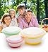 Fasmov Silicone Collapsible Storage Bowls with Lids-Set of 3