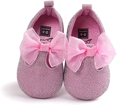 Neband Girls Shoes, Toddler Crib Shoe Bow Tie Sequins Soft Sole Anti-Slip Baby Sneakers