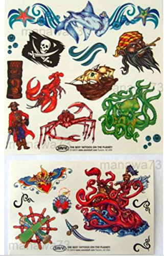 PIRATE Tattoos Dangers of the Deep (over 50 tattoos)