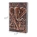 Leather Journal Writing Notebook - Antique Handmade Leather Daily Notepad Sketchbook, Elephant Gift for Men & Women, Travel Diary & Notebooks to Write in (Red, A5)