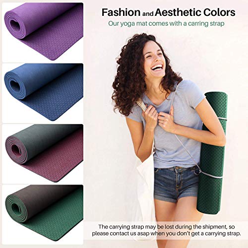 image for Aqui Legend Yoga Mat, Premium Print 6mm, Non Slip Exercise & Fitness M