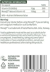Natures Aid Vitamin K2 100mcg with Vitamin D3 MenaQ7 30 Capsules view 9