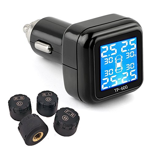 B-Qtech Tire Pressure Mointoring System Wireless TPMS with 4 External Sensors Cigarette Lighter Plug 0~72PSI - Thumbnail 6
