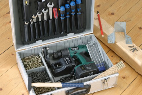 Meister Werkzeugkoffer leer, 460 x 330 x 150 mm - Verstärkter Rücken - Individuelle Fachaufteilung - Abschließbar… – Bild 6