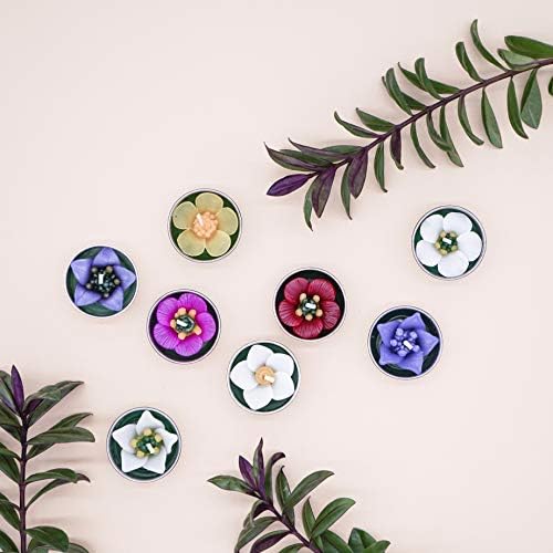 Hana Blossom Assortiment de 8 Bougies Chauffe-Plat parfumées Faites à la Main