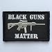 SpaceAuto 3D Embroidery Black Guns Matter Military Tactical Morale Hook & Loop Desert Badge Patch 3.15