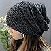 Hot Fashion Slouch Baggy Beanie Cap Slouchy Skull Hat Mens Womens Knit Hat (Black)