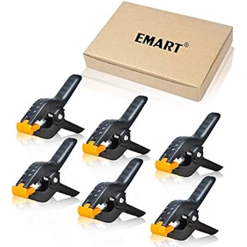 Emart Heavy Duty Muslin Spring Clamps, 4.5 inch Photo Booth Backdrop Clips for Photography Studio - 6 Pack