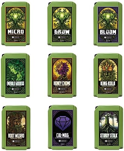 Emerald Harvest Nutrients 3-part Combo Package Kit - 2.5 Gallon Size (Micro, Grow, Bloom, Root Wizard, Honey Chome, King Kola, Emerald Goddess, Cal-Mag & Sturdy Stalk)