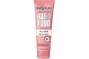 Soap & Glory Hand Food Hand Cream - Almond Oil + Shea Butter Hydrating Cuticle & Hand Moisturizer - Rose & Bergamot Scented Hand Cream for Dry Hands (125 ml)