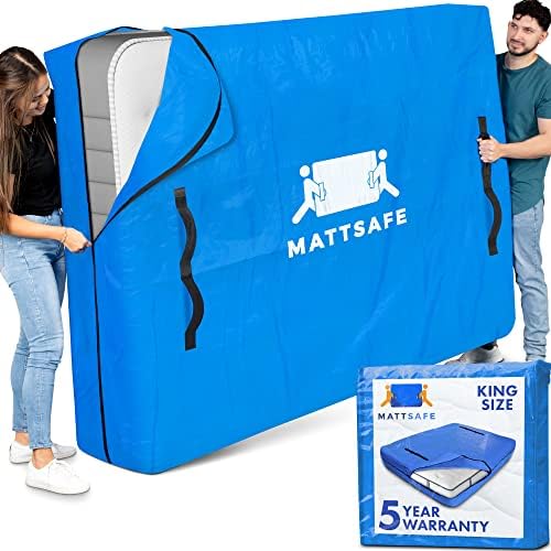 MattSafe Mattress Bags for Moving and Storage (King Size) Mattress