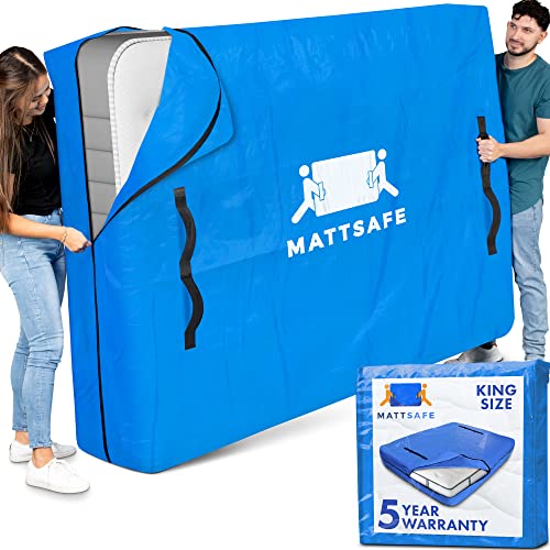 MattSafe Mattress Bags for Moving and Storage (King Size) Mattress