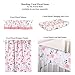 Floral Fitted Crib or Toddler Sheet - with Coral Pink, Grey and Navy Blue Flowers - 100% Cotton Baby Girl Nursery Bedding