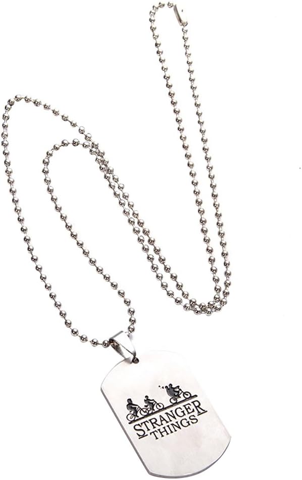 SunYueY Women Fashion Daily Decoration Fashion Stranger Things Letters Pendant Necklace Party Wedding Travel Jewelry - Silver