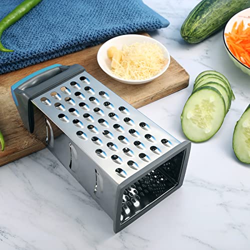 YOJOB Cheese Grater with 4 Sides for Parmesan cheese, Box Graters for