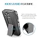 DuraForce Pro Case, Cellularvilla Kickstand Belt Clip Holster Case with Tempered Glass Screen Protector for Kyocera Duraforce Pro E6810 E6820 E6830 E6800 E6833 - Black
