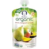 Gerber Organic 3rd Foods Pears, Mangoes & Avocado, 4.23 Ounce Pouch (Pack of 12)