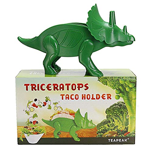 image for Teapeak Dino Taco Holder - Triceratops Taco stand for Jurassic Taco Tu