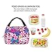 Aosbos Lunch Bags for Women Girls Reusable Food Meal Prep Bag Insulated Lunch Box Lunch Bag Flower Bento Boxes Holder Cooler Tote Bag Red Flowers