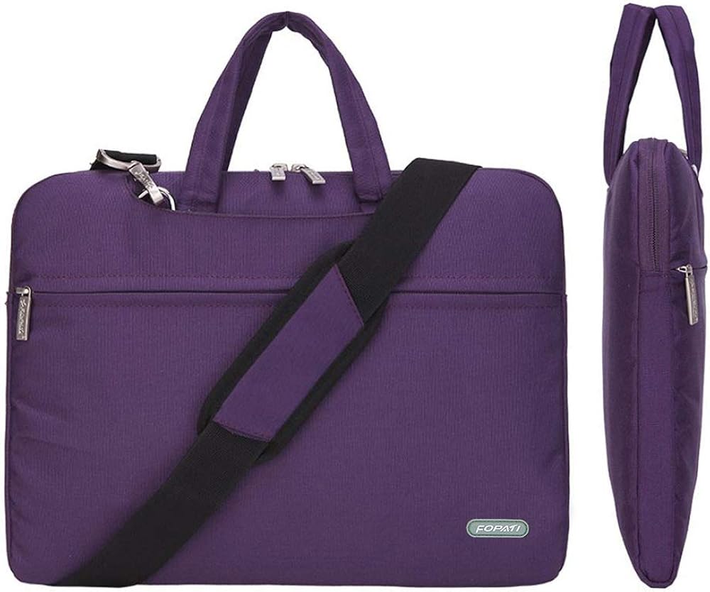 CROMI Laptop Case, Slim Briefcase Commuter Bag Business Sleeve Carrying Handle Bag Nylon Notebook Shoulder Messenger Bag: Clothing
