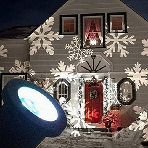 LED Landscape Projector Outside The Waterproof Projection Snowflake Christmas Snow Lamp Inserted Lawn Lamp [Energy Class A]